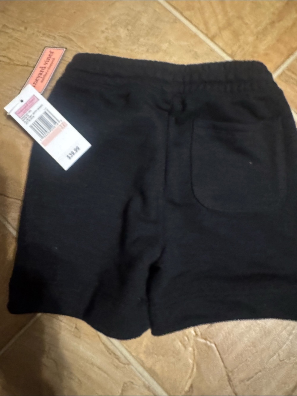 Vineyard Vines Kids Black Shorts with White Drawstring - Picture 3 of 5
